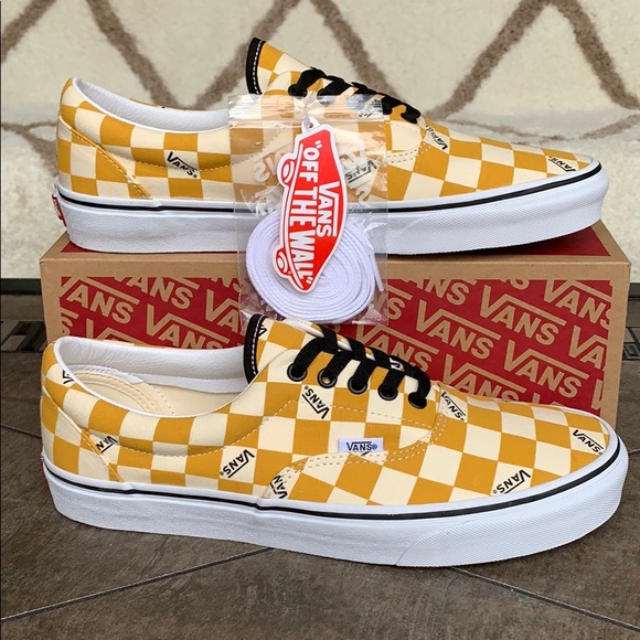 •VANS ERA big checkerboard yellow/true white Mens - Picture 2 of 16